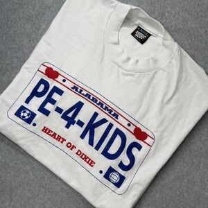 Vintage Screen‎ Stars Best T-Shirt XL Alabama PE-4-KIDS License Plate USA Made